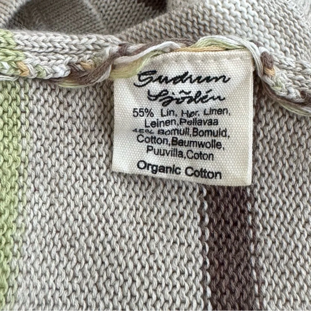 Gudrun Sjoden Striped Linen Organic Cotton Blend Sweater Size Small - Picture 4 of 4
